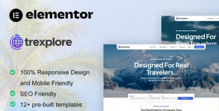 Trexplore - Travel & Tour Agency Elementor Pro Template Kit