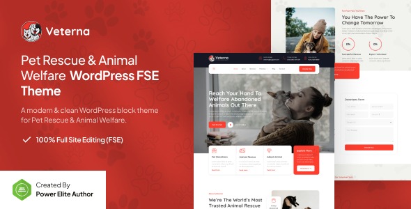 Veterna 1.0.2 – Pet Rescue & Animal Welfare FSE WordPress Theme