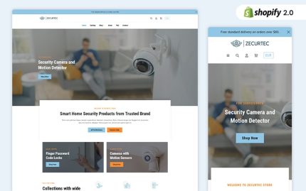 ZecurTec - Home Security Supplies Shopify Store Theme