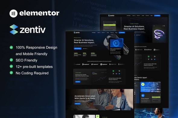 Zentiv 1.0 – AI Services & Digital Company Elementor Kit