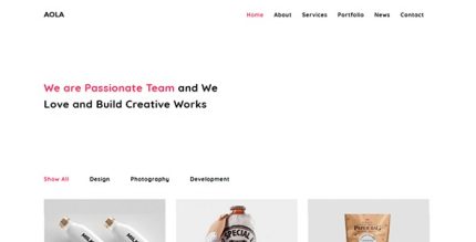 Aola - Minimalist Portfolio Joomla 5 Template