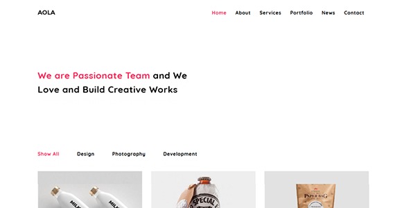 Aola 2.0.5 – Minimalist Portfolio Joomla 5 Template