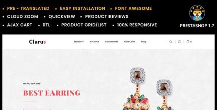 Clarus - Jewelry Shop Prestashop Theme