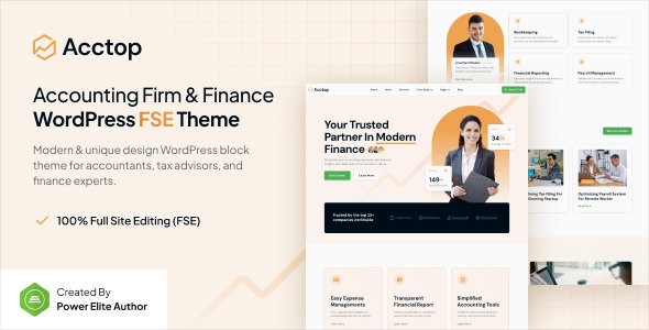 Acctop 1.0.0 – Accounting Firm & Finance FSE WordPress Theme