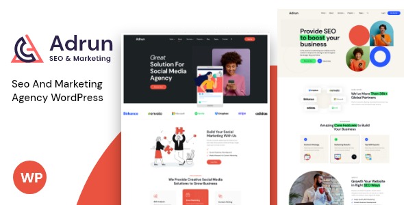 Adrun 1.0.5 – Seo & Marketing Agency WordPress Theme