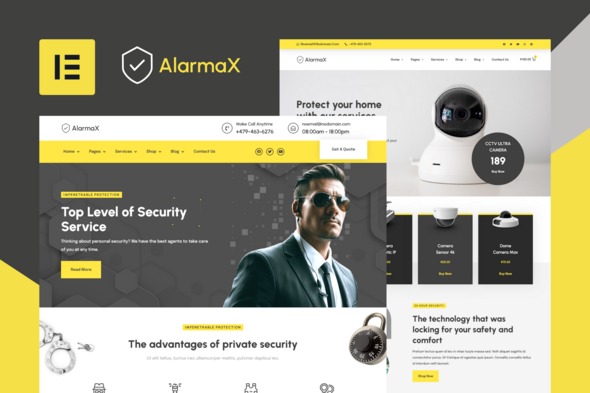 Alarmax 20250703 – Security Services & Alarm Installation Elementor Pro Template Kit