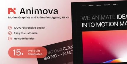 Animova - Motion Graphics and Animation Agency Elementor Template Kit