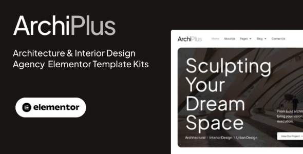 Archiplus 1.0 – Architecture and Interior Design Agency Elementor Pro Template Kit