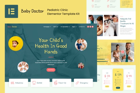 Baby Doctor 20250702 – Pediatric Clinic Elementor Pro Template Kit
