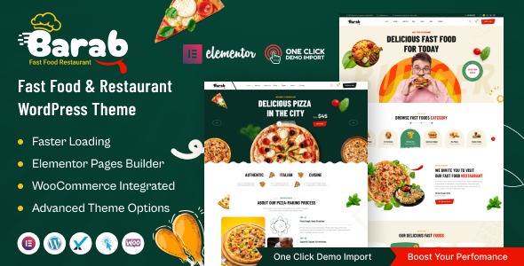 Barab 1.0.3 – Fast Food & Restaurant WordPress Theme