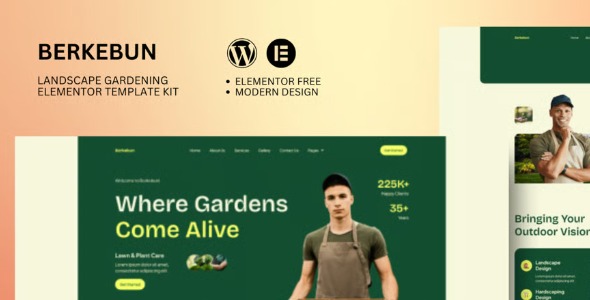 Berkebun 1.0 – Landscape & Gardening Elementor Template Kit