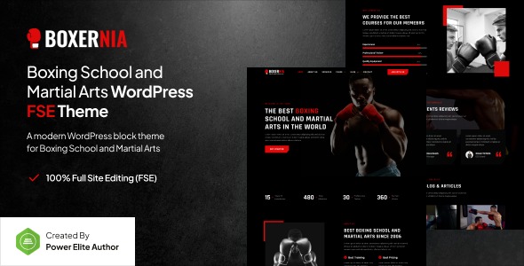 Boxernia 1.0.1 – Boxing School & Martial Arts FSE WordPress Theme