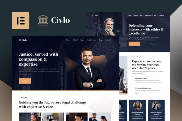 Civlo 20250714 – Lawyer & Law Office Elementor Pro Template Kit