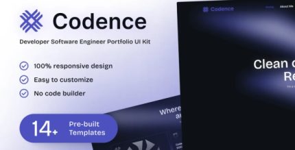 Codence - Developer Software Engineer Portfolio Elementor Template Kit