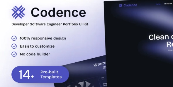 Codence 1.0 – Developer Software Engineer Portfolio Elementor Template Kit