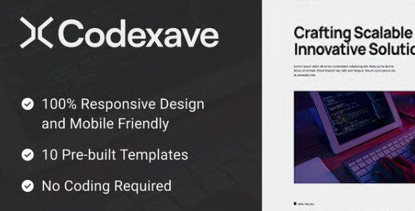 Codexave 1.0 – Digital Solutions Elementor Template Kit