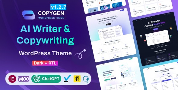 CopyGen 1.3.5 – AI Writer & Copywriting Landing Page WordPress Theme