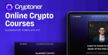 Cryptoner - Online Crypto Courses Elementor Template Kit