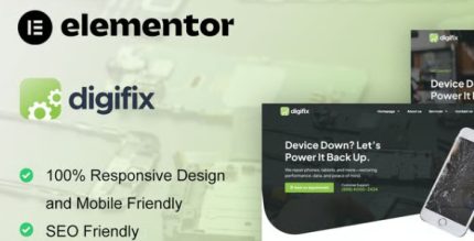 DigiFix - Mobile Phone Repair Elementor Pro Template Kit