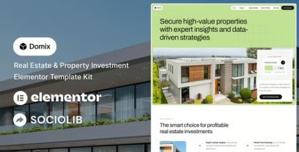 Domix - Real Estate & Property Investment Elementor Template Kit