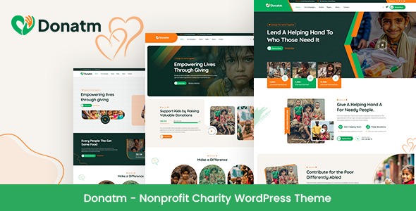 Donatm 1.0.2 – Nonprofit Charity WordPress Theme