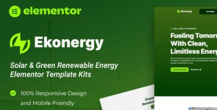 Ekonergy - Solar & Green Renewable Energy Elementor Template Kits