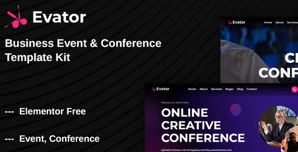 Evato 1.0 – Business Event & Conference Template Kit