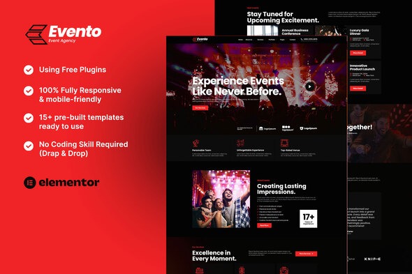 Evento 1.0 – Event Agency Elementor Template Kit