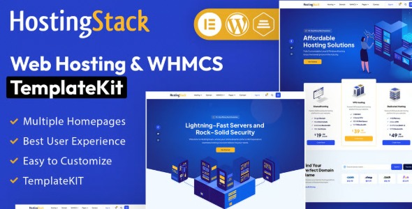 HostingStack 1.0 – Web Hosting Elementor Template Kit