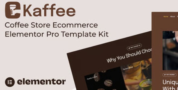 Kaffee 1.0 – Coffee Store Ecommerce Elementor Pro Template Kit