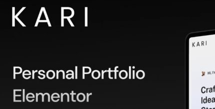Kari - Personal Portfolio Elementor Template Kit