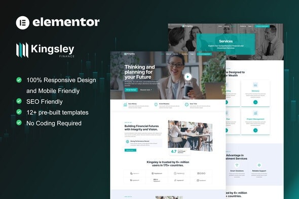 Kingsley 20250711 – Finance & Investment Elementor Template Kit