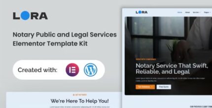 Lora - Notary Public & Legal Services Elementor Template Kit