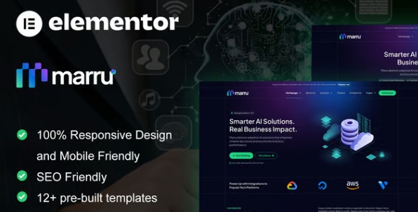 Marru 1.0 – Saas & AI Services Elementor Pro Template Kit