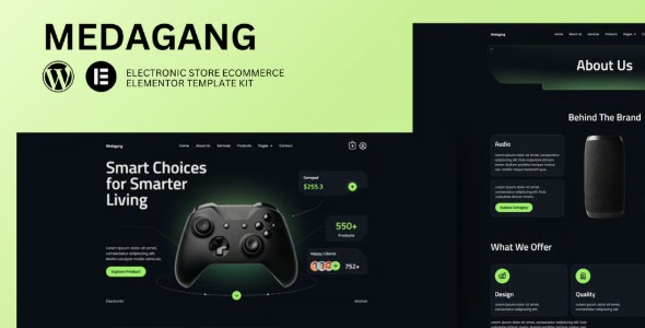 Medagang 1.0 – E-Commerce Electronics Store Elementor Template Kit