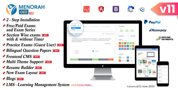 MenorahOES 11.0 – Online Learning and Examination System