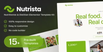 Nutrista - Nutritionist & Dietitian Elementor Template Kit
