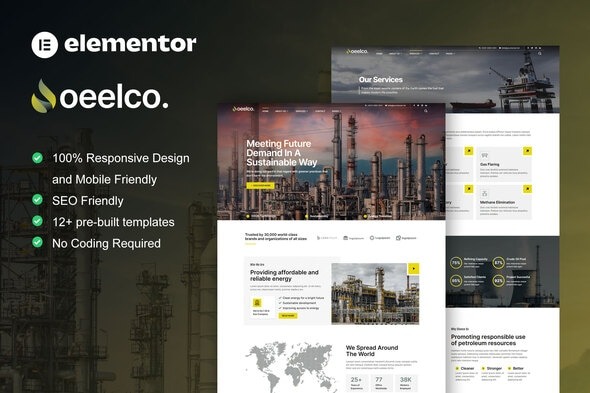 Oeelco 20250715 – Oil Company & Industrial Elementor Pro Template Kit