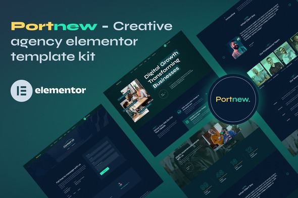 Portnew 20250808 – Creative Agency Elementor Template Kit