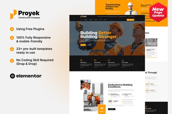 Proyek 1.0 – Construction Elementor Template Kit