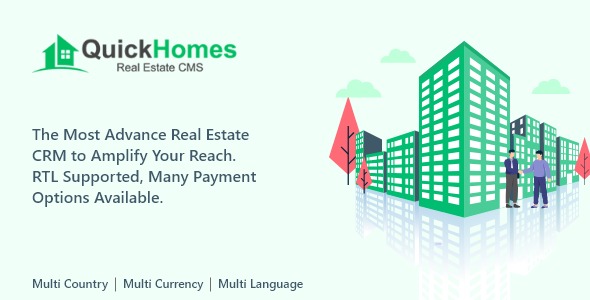 QuickHomes 1.0 – Laravel Real Estate Agency Portal Multilingual