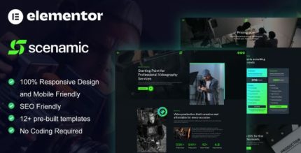 Scenamic - Video Production Service Elementor Template Kit