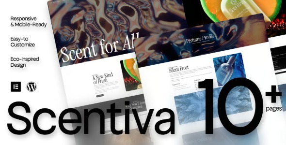 Scentiva 1.0 – Modern Elegant Perfume & Fregrance Elementor Template Kit