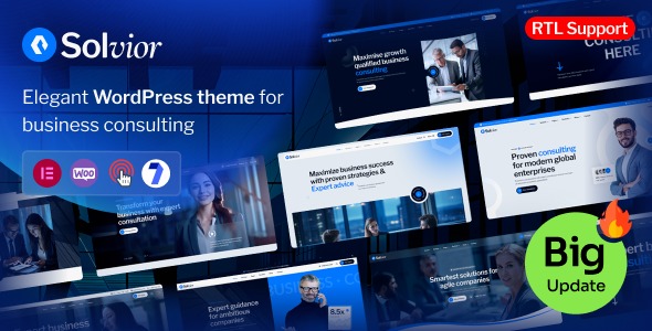 Solvior 1.1.1 – Business Consulting WordPress Theme.