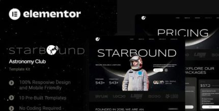 Starbound - Astronomy Club Elementor Template Kit