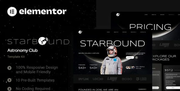 Starbound 1.0 – Astronomy Club Elementor Template Kit