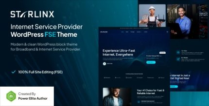 Starlinx - Broadband & Internet Service Provider FSE WordPress Theme