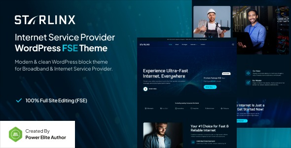 Starlinx 1.0.2 – Broadband & Internet Service Provider FSE WordPress Theme