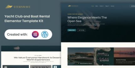Sternwave - Yacht Club and Boat Rental Elementor Template Kit