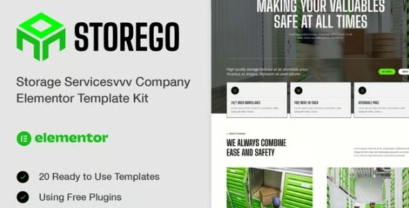 Storego 1.0 – Storage Services Company Elementor Template Kit